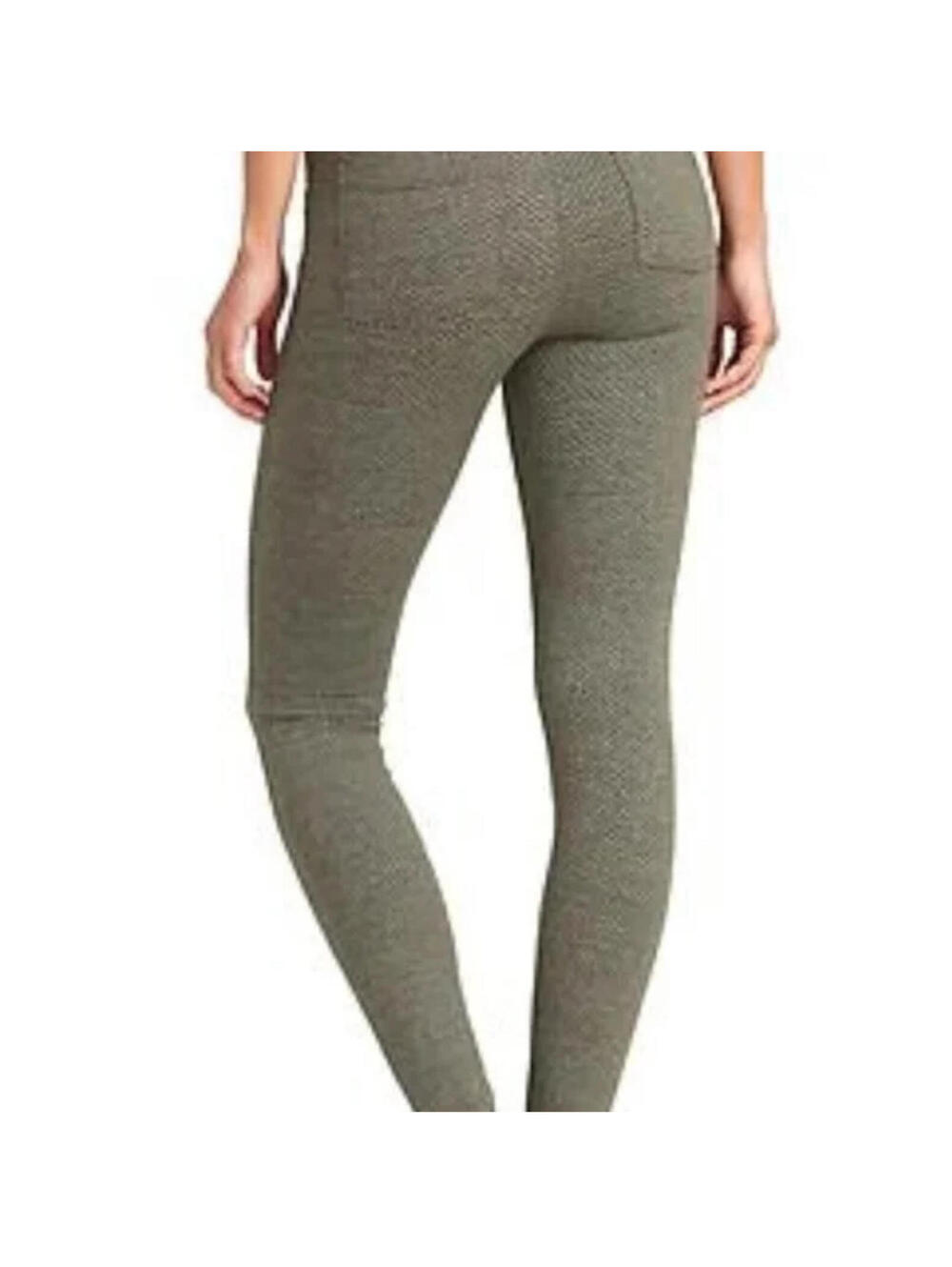 Athleta Herringbone Green Metro Knit Pull On Leggings Small